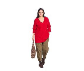 Patron Burda Easy n°5612 – Pull Col V Femme Grandes Tailles 46-60 - vue 3 du modèle