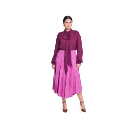 Patron Burda Style n°5619 – Blouse Col Nœud Femme Grandes Tailles 46-60 - vue 1 du modèle