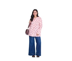 Patron Burda Style n°5619 – Blouse Col Nœud Femme Grandes Tailles 46-60 - vue 4 du modèle