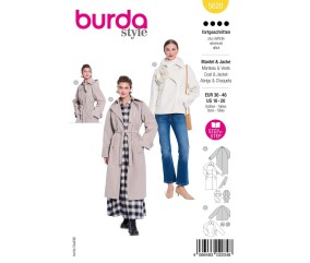 Patron Burda Style n°5620 – Trench & Veste Femme Tailles 36-46 - pochette du patron, recto