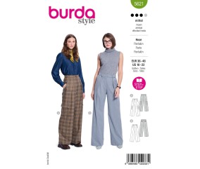 Patron Burda Style n°5621 – Pantalon à Pinces Femme Tailles 36-48 - pochette du patron, recto