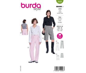 Patron Burda Style n°5626 – Pantalon Slim & Bermuda Femme Tailles 34-44 - pochette du patron, recto