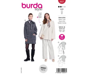 Patron Burda Style n°5627 – Robe Pull & Pull Femme Tailles 36-48 - pochette du patron, recto