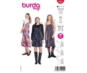 Patron Burda Easy n°5662 – Robe Nuisette Femme Tailles 34-44 - pochette du patron, recto