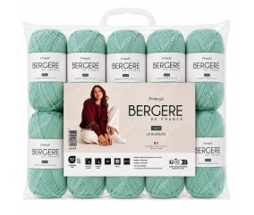 Lot de 10 pelotes Primofil Bergère de France - coloris Vert amande, sachet de 10 pelotes de 50 g