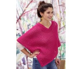 E-MODELE FEMME - PONCHO AVEC MOTIF À MAILLES HAPPY UNI - GRÜNDL