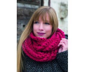 E-MODELE - SNOOD EN POINT FANTAISIE AJOURÉ SHETLAND - GRÜNDL