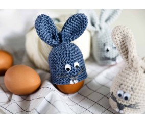 E-MODELE - CHAUFFE-ŒUF LAPIN AU CROCHET MERINO PURE - GRÜNDL