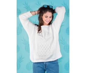 E-MODELE FEMME - PULL-ANANAS AVEC MANCHES KIMONO KING COTTON - GRÜNDL