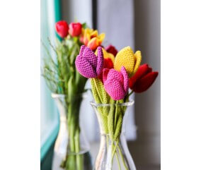 E-MODELE - TULIPES AU CROCHET COTTON QUICK UNI - GRÜNDL