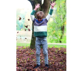 E-MODELE ENFANT - PULL RAYE AVEC RAGLANS LISA PREMIUM - GRÜNDL