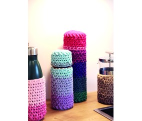 E-MODELE - HOUSSES POUR VASES, BOUTEILLES ET CORBEILLES AU CROCHET CODINO - GRÜNDL