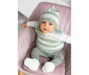 E-MODELE BEBE - PULL SANS MANCHES ET BONNET BABY COLOR - GRÜNDL