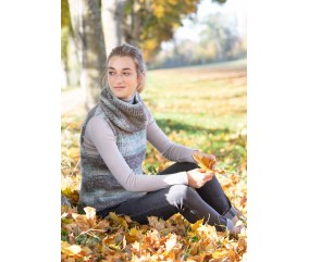 E-MODELE FEMME - PULL SANS MANCHES ET SNOOD MOHANA - GRÜNDL