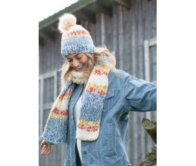 E-MODELE - ECHARPE ET BONNET NORDIC CHUNKY - GRÜNDL