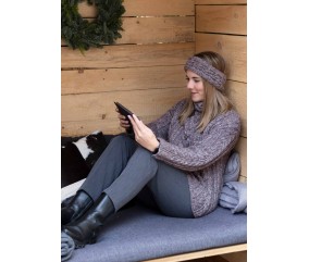 E-MODELE FEMME - PULL ET BANDEAU AVEC TORSADES CAMELLO - GRÜNDL