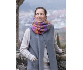 E-MODELE - SNOOD AU CROCHET AVEC POINT PUFF FANTASIA - GRÜNDL