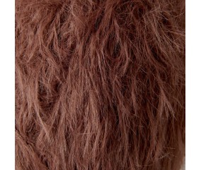 Fil fourrure Rico Design Creative Fur coloris 08 Chocolat - échantillon tricoté
