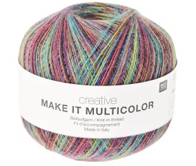 Fil Rico Design Creative Make It Multicolor coloris 01 Classique - pelote sur fond blanc