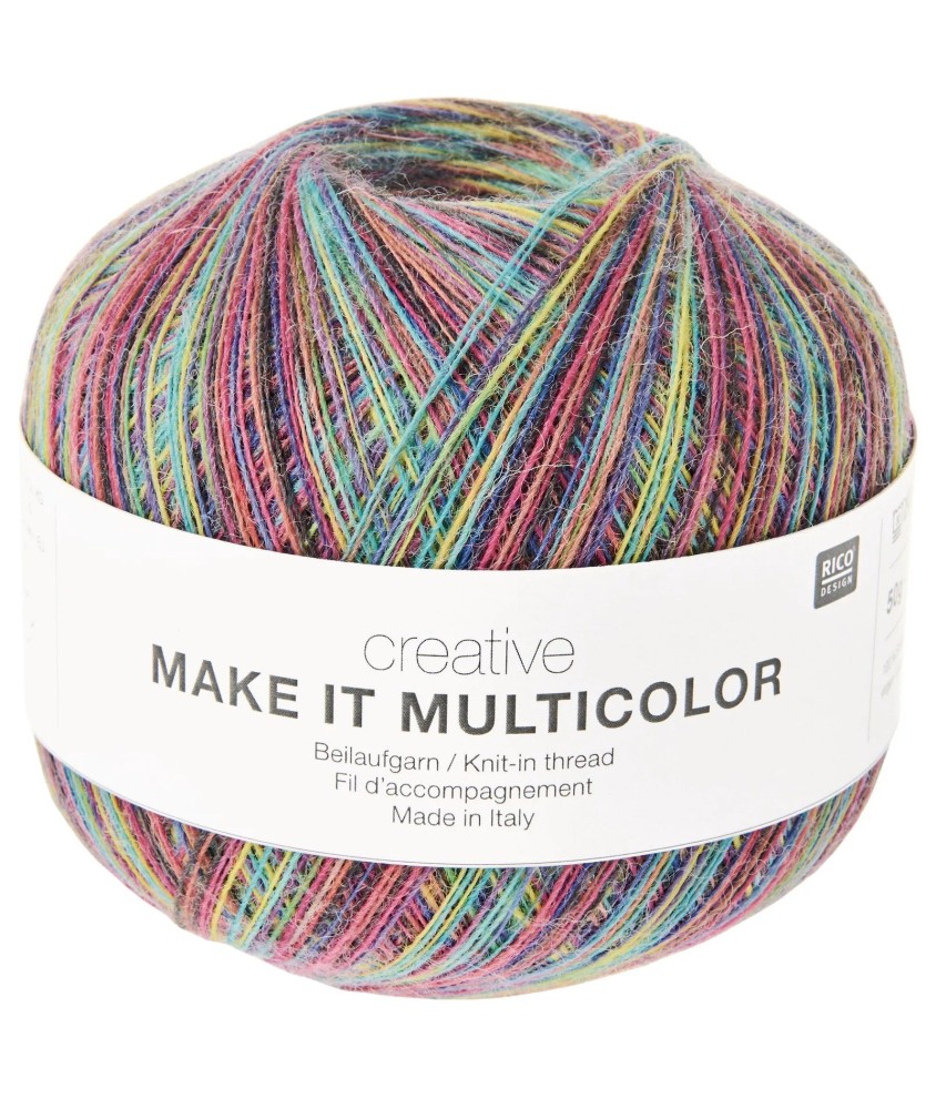 Fil Rico Design Creative Make It Multicolor coloris 01 Classique - pelote sur fond blanc