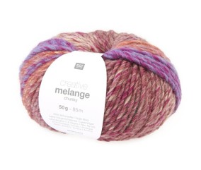 Laine Rico Design Creative Melange chunky coloris 83 Fruits d'Été - pelote sur fond blanc