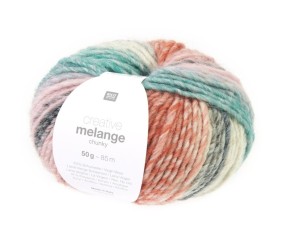 Laine Rico Design Creative Melange chunky coloris 84 Soleil d'Automne - pelote sur fond blanc