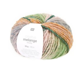Laine Rico Design Creative Melange chunky coloris 85 Herbe Fraîche - pelote sur fond blanc
