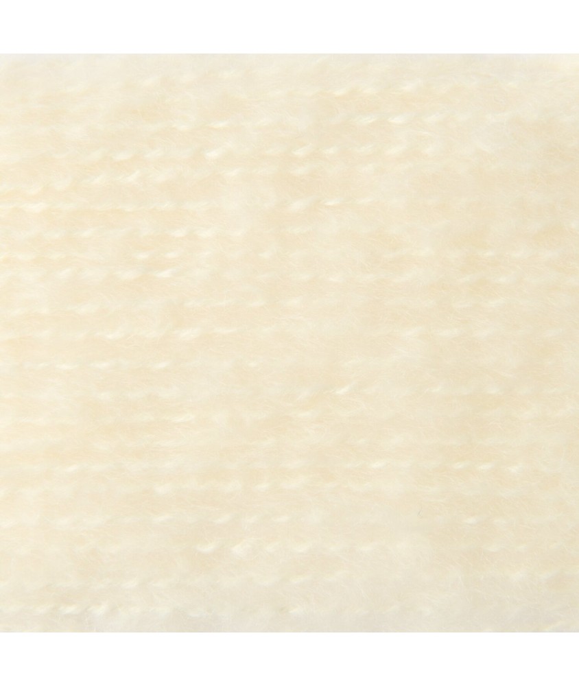 Laine Rico Design Luxury Brushed Cashmere aran coloris 01 Crème - pelote sur fond blanc