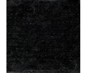 Laine Rico Design Luxury Brushed Cashmere aran coloris 07 Noir - pelote sur fond blanc