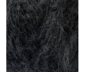 Laine Rico Design Luxury Baby Alpaca Cashmere Silk coloris 07 Noir - pelote sur fond blanc