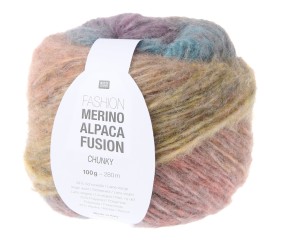 Laine Rico Design Fashion Merino Alpaca Fusion chunky coloris 09 Couleurs Classiques - échantillon tricoté