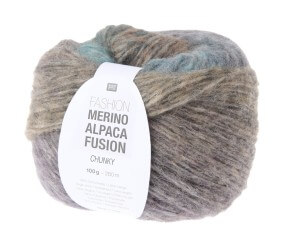 Laine Rico Design Fashion Merino Alpaca Fusion chunky coloris 11 Ambiance d'Automne - échantillon tricoté