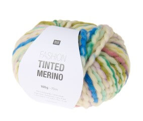 Grosse laine Rico Design Fashion Tinted Merino coloris 03 Printemps - échantillon tricoté