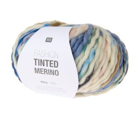 Grosse laine Rico Design Fashion Tinted Merino coloris 04 Hiver - échantillon tricoté