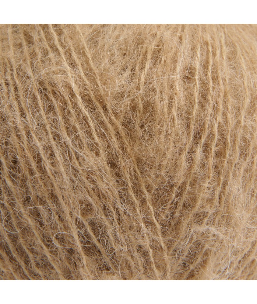 Laine Rico Design Luxury Alpaca Cotton Fusion coloris 10 Camel - pelote sur fond blanc