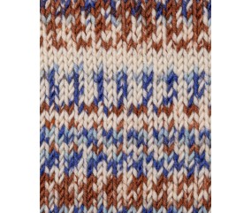 Pelote Phil Graphik Phildar Imprimé Bleu - échantillon tricoté à effet jacquard graphique