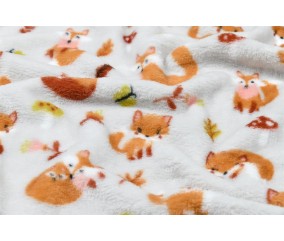 Tissu enfant polaire renard