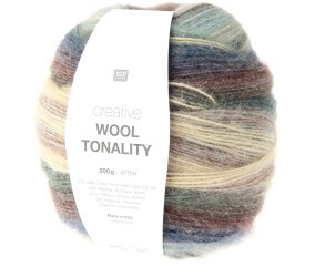 Laine Rico Design Creative Wool Tonality coloris 07 Hiver - pelote sur fond blanc