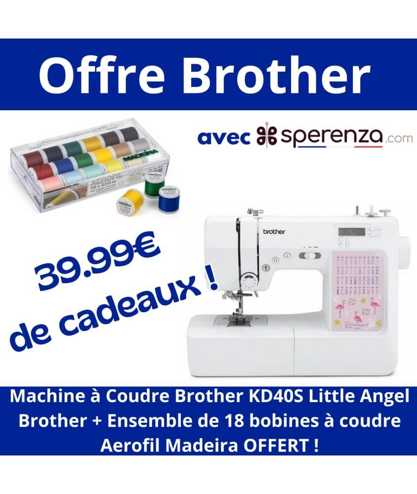 KD40s Little Angel – Machine à coudre électronique pour enfants & débutants - Brother - Blanc