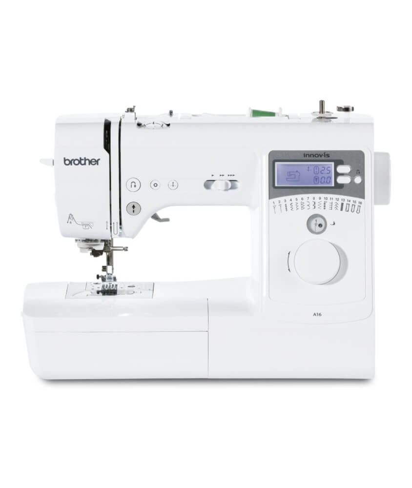 Machine à coudre Brother Innov-is A16 - vue de face plein cadre sur fond blanc