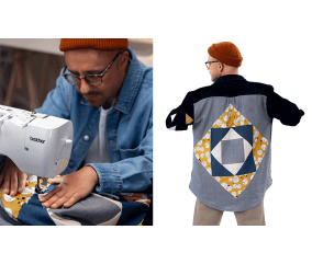 Machine à coudre Brother Innov-is A65 - chemise en patchwork réalisée à la machine