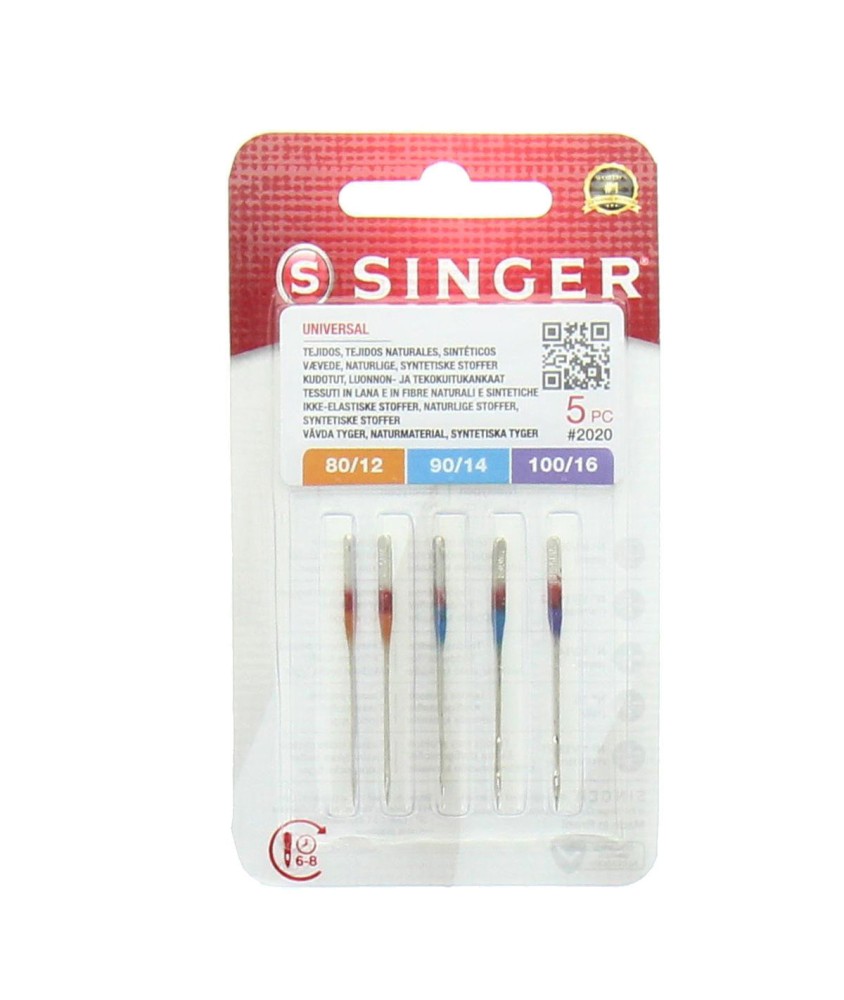 Aiguilles SINGER 2020 Universal Assortiment 80-100 x5