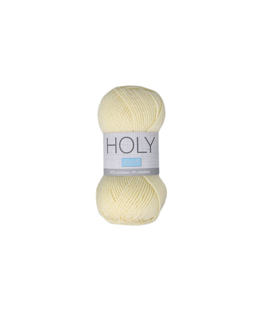 Pelote de fil à tricoter HOLY - 100 g - Brillant métallisé - 10 coloris - Trimits