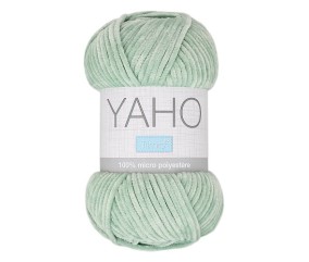 Pelote de fil chenille YAHO - 100 g - 150 m - Effet velours - 10 coloris - Trimits - Vert D'eau