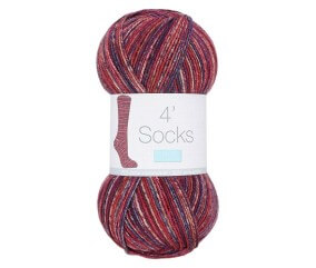 Pelote de laine à chaussettes 4 SOCKS - 100 g - 420 m - Superwash - 11 coloris - Trimits