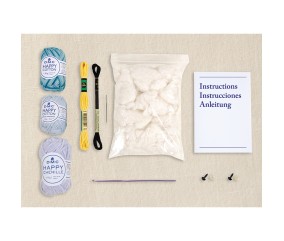 Kit Crochet Escargot Skieur – DMC : kit complet et ludique pour réaliser un amigurumi hivernal - Bleu - vue 4