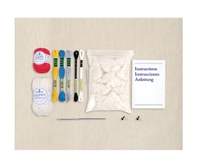 Kit Crochet Champignon Jardinier – DMC : kit complet et adorable pour créer votre petit champig - Blanc - vue 4