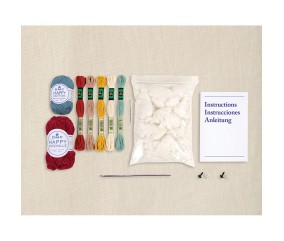Kit Crochet Hibou au Potager – DMC : kit complet et adorable pour créer votre petit hibou jardi - Bleu - vue 4