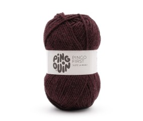 Fil à tricoter PINGO FIRST - Pingouin - certifié Oeko-Tex - Grenat Foncé