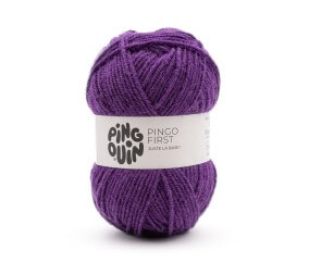 Fil à tricoter PINGO FIRST - Pingouin - certifié Oeko-Tex - Violet Vibrant